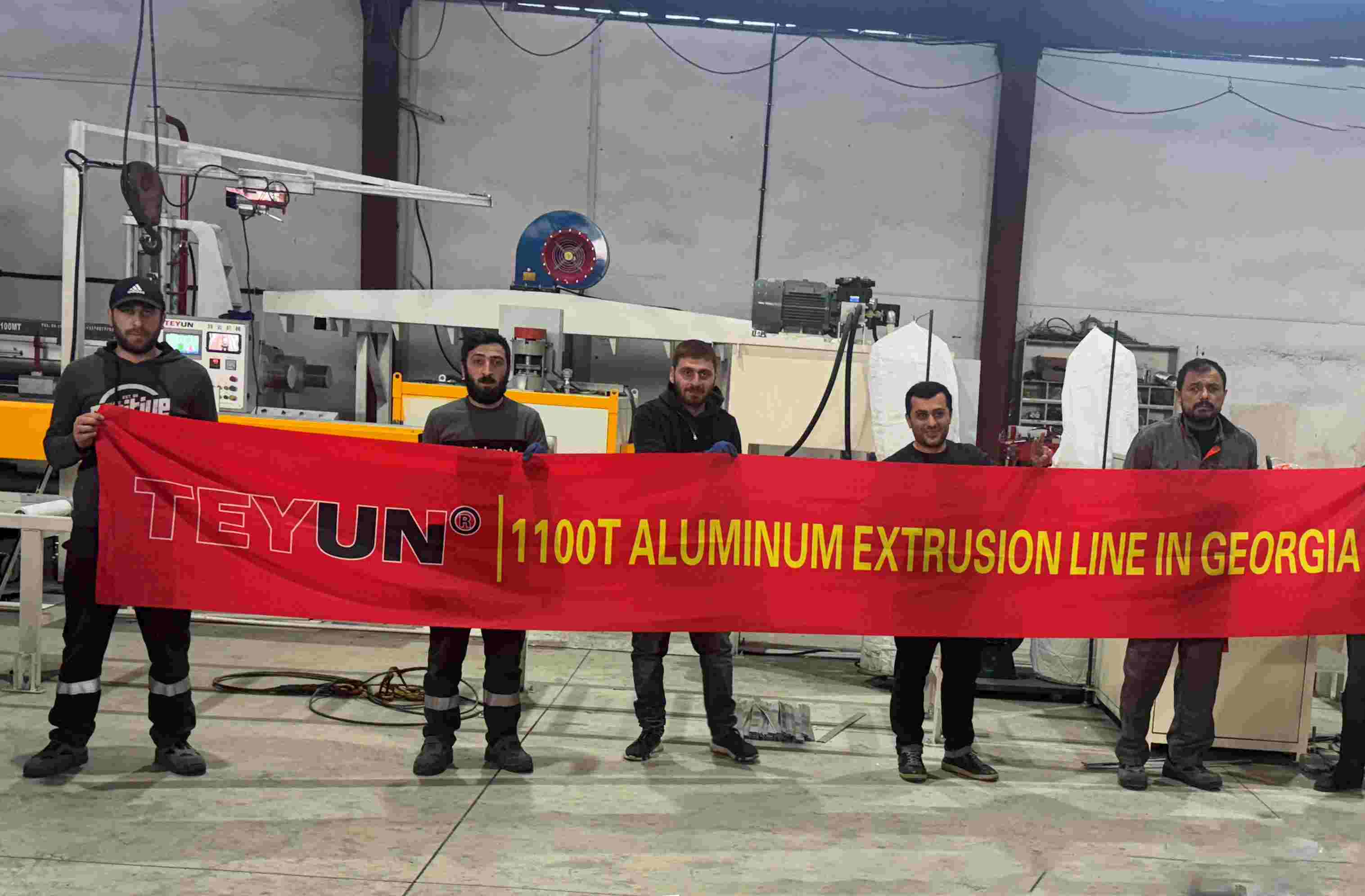 Dây chuyền đùn 1100T của Teyun được lắp đặt thành công tại Georgia