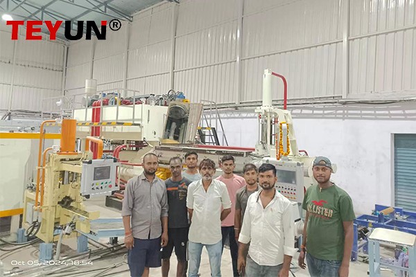 1100T aluminum extrusion line successfully running in India!