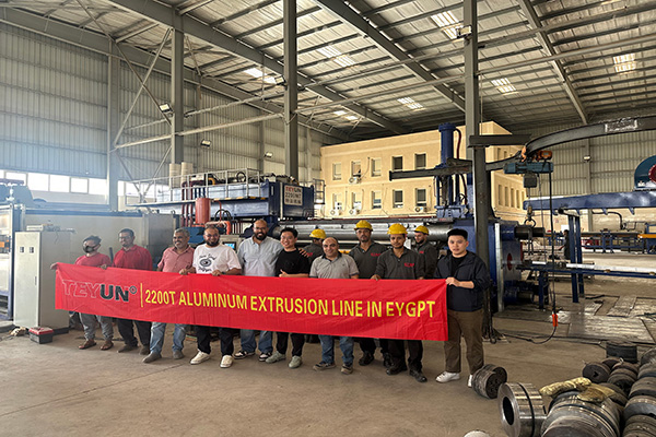 Dây chuyền đùn nhôm 2200T của Teyun được lắp đặt thành công tại Ai Cập